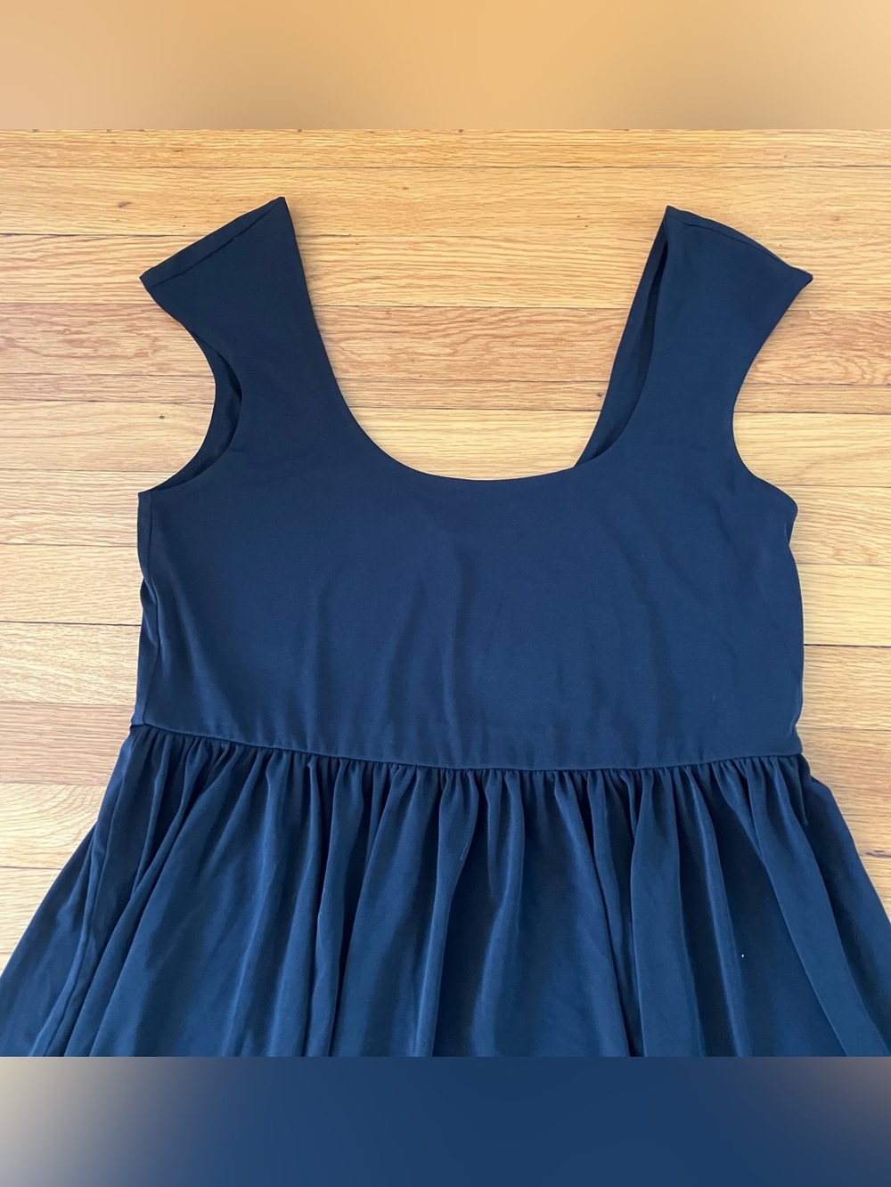 J.Crew Black Classic Minimalist Basic Cap-Sleeve Matte Jersey Midi Dress XXL - Picture 3 of 12